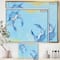 Designart - Blue Coastal crab Battle - Nautical & Coastal Canvas in Gold Frame